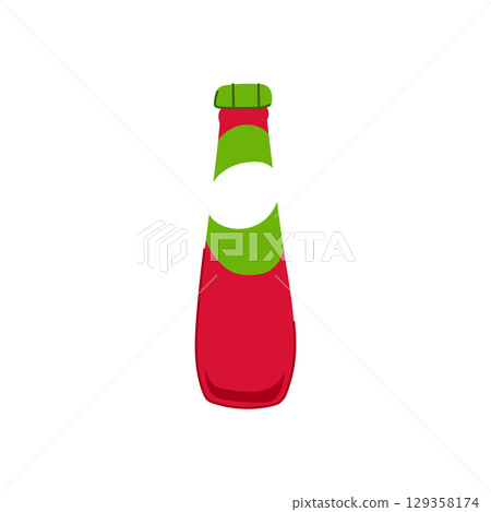 brand ketchup bottle cartoon vector illustration 129358174