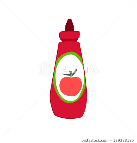 packaging ketchup bottle cartoon vector illustration packaging ketchup bottle cartoon vector illustration 129358180