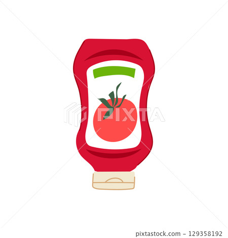 squeeze ketchup bottle cartoon vector illustration squeeze ketchup bottle cartoon vector illustration 129358192