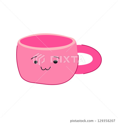novelty kawaii mug cartoon vector illustration novelty kawaii mug cartoon vector illustration 129358207