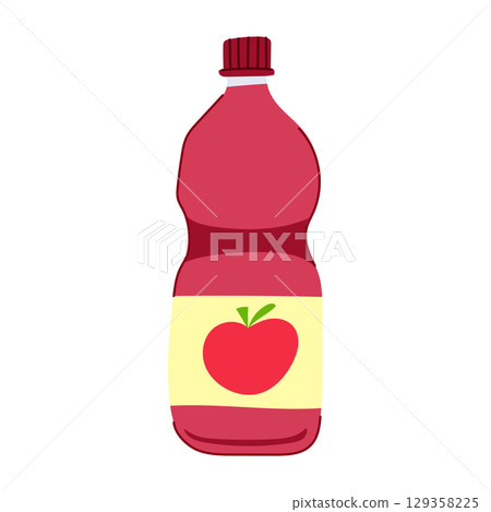 smoothie juice bottle cartoon vector illustration 129358225