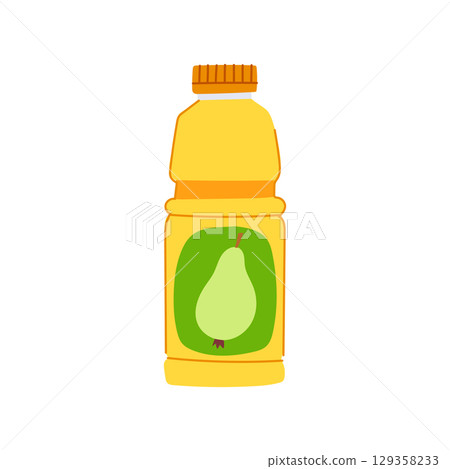 lid juice bottle cartoon vector illustration 129358233