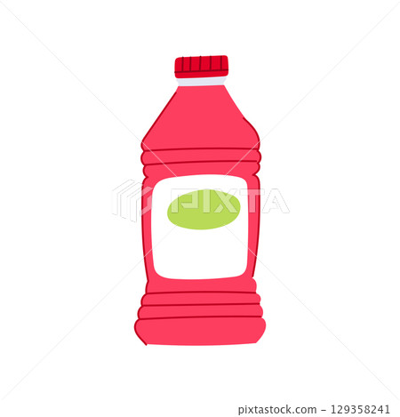 beverage juice bottle cartoon vector illustration 129358241