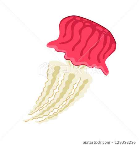 tentacles jellyfish cartoon vector illustration tentacles jellyfish cartoon vector illustration 129358256