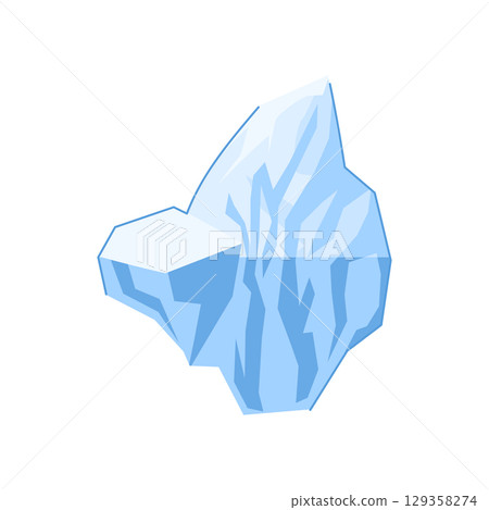polar iceberg cartoon vector illustration polar iceberg cartoon vector illustration 129358274