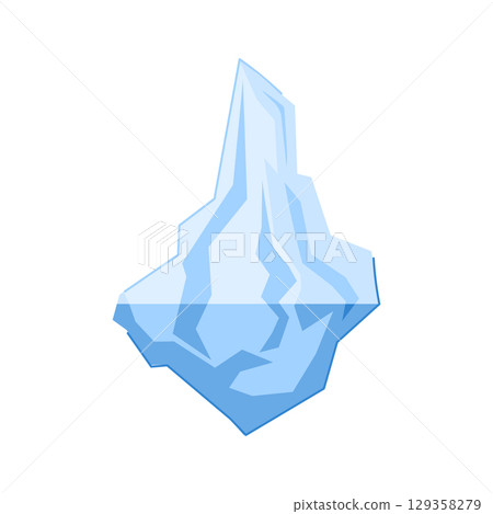 antarctica iceberg cartoon vector illustration 129358279