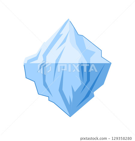 arctic iceberg cartoon vector illustration arctic iceberg cartoon vector illustration 129358280