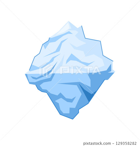melting iceberg cartoon vector illustration 129358282