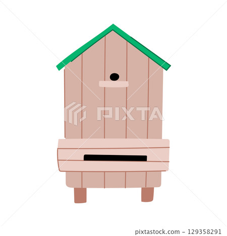 queen hive cartoon vector illustration 129358291