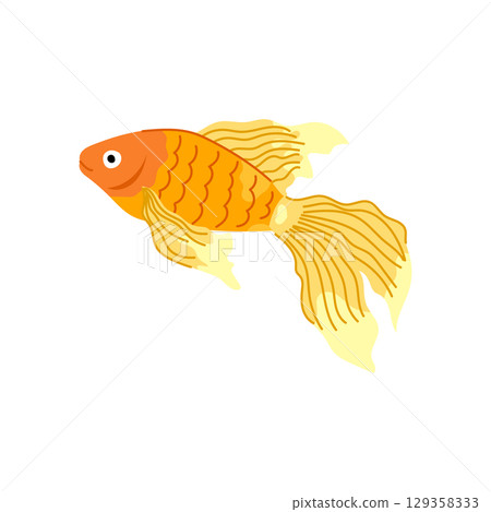aquarium goldfish cartoon vector illustration 129358333