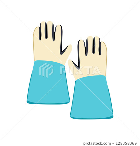 grip garden gloves cartoon vector illustration 129358369
