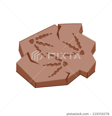 bone fossil cartoon vector illustration 129358378