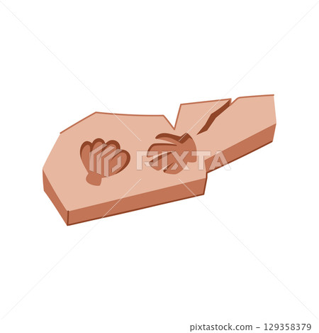 imprint fossil cartoon vector illustration imprint fossil cartoon vector illustration 129358379