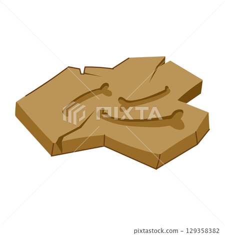 petrified fossil cartoon vector illustration petrified fossil cartoon vector illustration 129358382