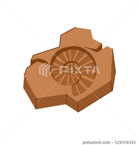 paleontology fossil cartoon vector illustration 129358383