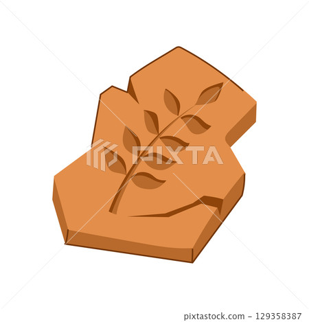 trilobite fossil cartoon vector illustration 129358387
