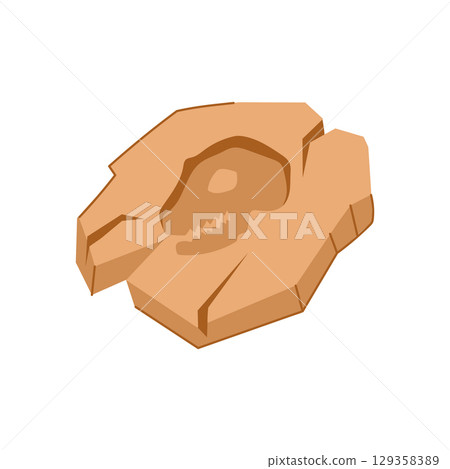 dinosaur fossil cartoon vector illustration dinosaur fossil cartoon vector illustration 129358389
