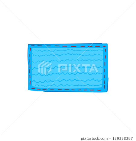 ironon fabric patches cartoon vector illustration 129358397