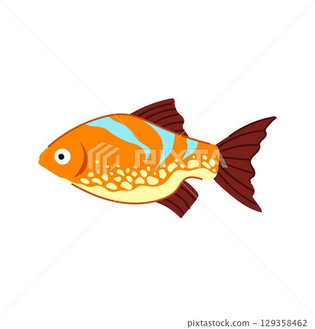 platy decorative fish cartoon vector illustration 129358462