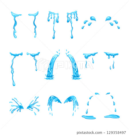 cry set cartoon vector illustration 129358497