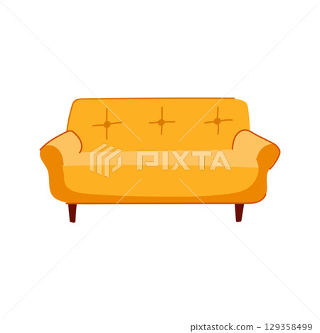 contemporary couch leather cartoon vector illustration contemporary couch leather cartoon vector illustration 129358499