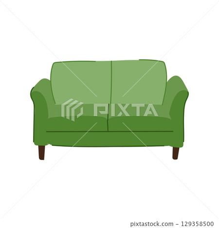 modern couch leather cartoon vector illustration 129358500