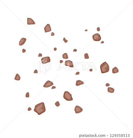 chocolate cookie crumb cartoon vector illustration 129358513