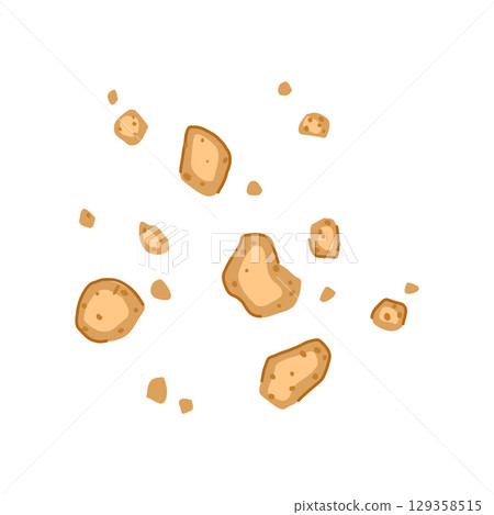 baking cookie crumb cartoon vector illustration 129358515