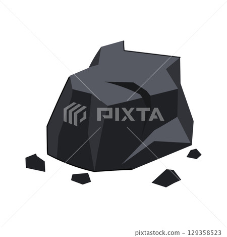 fossil coal ore cartoon vector illustration fossil coal ore cartoon vector illustration 129358523