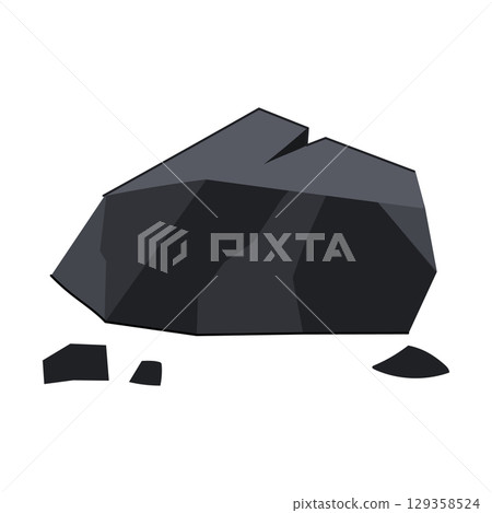 mining coal ore cartoon vector illustration 129358524