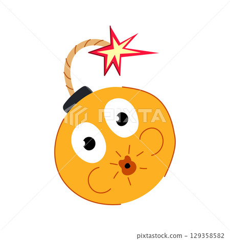warhead bomb character cartoon vector illustration warhead bomb character cartoon vector illustration 129358582