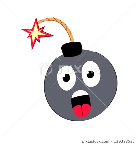 grenade bomb character cartoon vector illustration - Stock Illustration ...