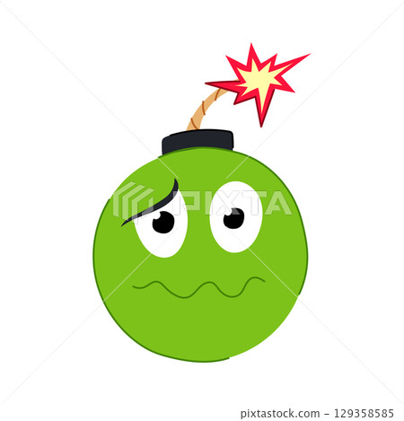 fuse bomb character cartoon vector illustration 129358585