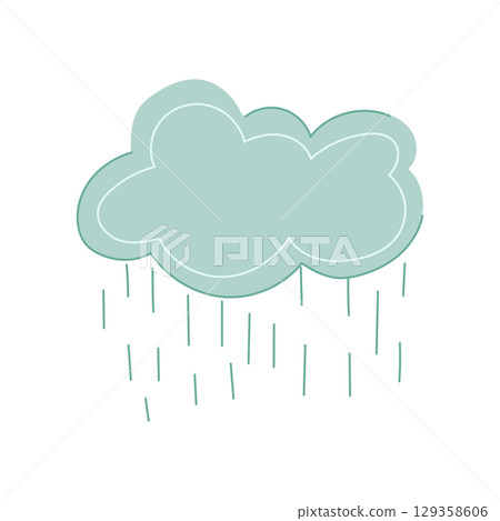 chic boho cloud cartoon vector illustration chic boho cloud cartoon vector illustration 129358606