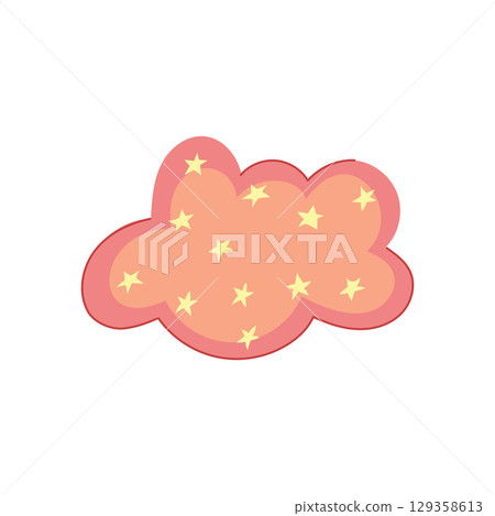 style boho cloud cartoon vector illustration 129358613