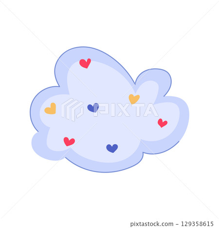 fashion boho cloud cartoon vector illustration 129358615