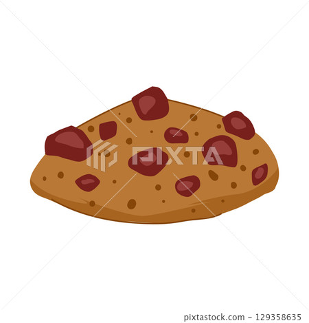 crunchy biscuit cookie cartoon vector illustration crunchy biscuit cookie cartoon vector illustration 129358635