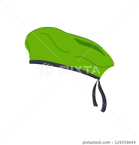 fashion beret hat military cartoon vector illustration 129358644