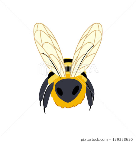 wax bee cartoon vector illustration 129358650