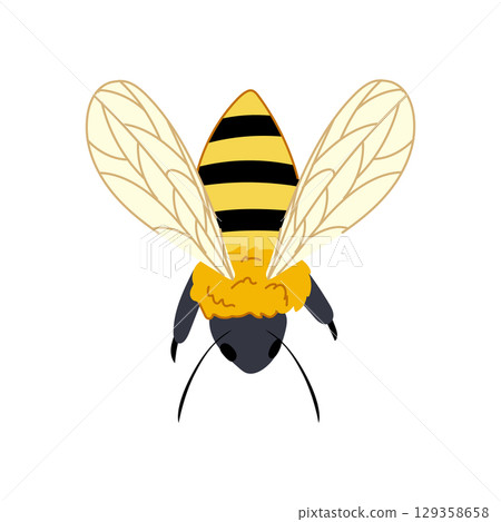 worker bee cartoon vector illustration 129358658