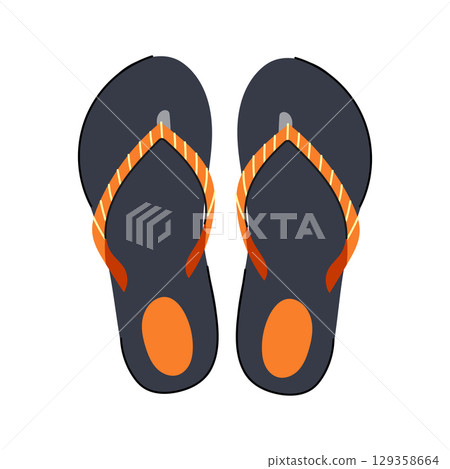mules beach footwear cartoon vector illustration 129358664