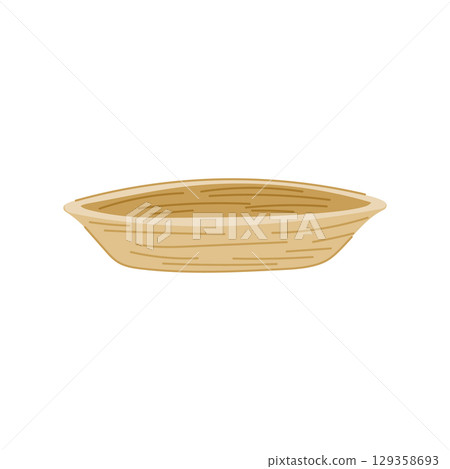 lightweight bamboo plate cartoon vector illustration 129358693