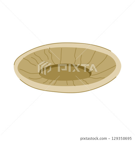 compostable bamboo plate cartoon vector illustration 129358695