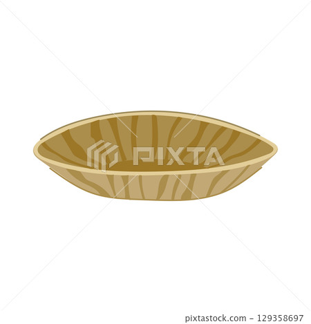 reusable bamboo plate cartoon vector illustration reusable bamboo plate cartoon vector illustration 129358697