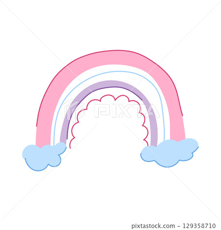pastel baby boho rainbow cartoon vector illustration pastel baby boho rainbow cartoon vector illustration 129358710