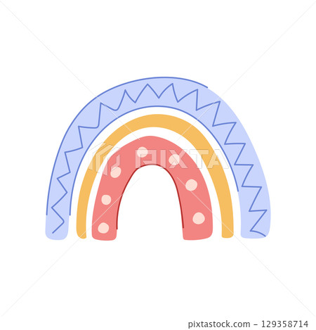 decor baby boho rainbow cartoon vector illustration decor baby boho rainbow cartoon vector illustration 129358714