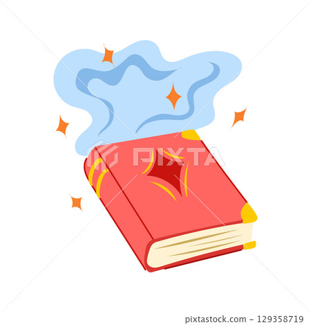 hermetic alchemy book cartoon vector illustration 129358719