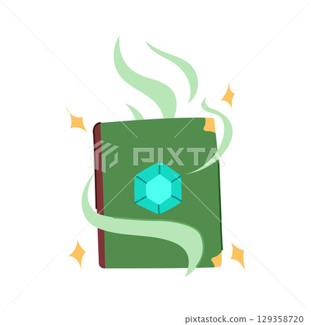 salt alchemy book cartoon vector illustration 129358720