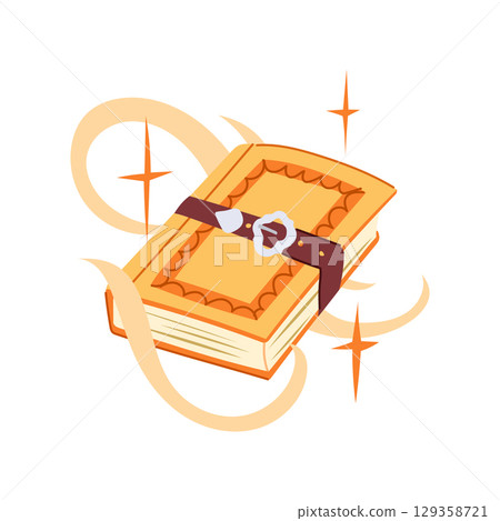 sulfur alchemy book cartoon vector illustration 129358721