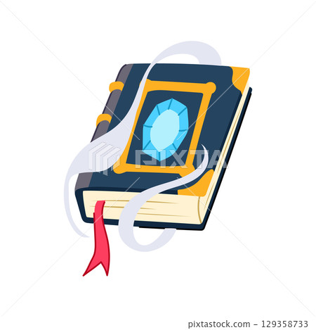 stone alchemy book cartoon vector illustration 129358733
